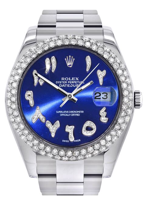 rolex steel datejust ii blue arabic numerals|rolex datejust arabic numerals.